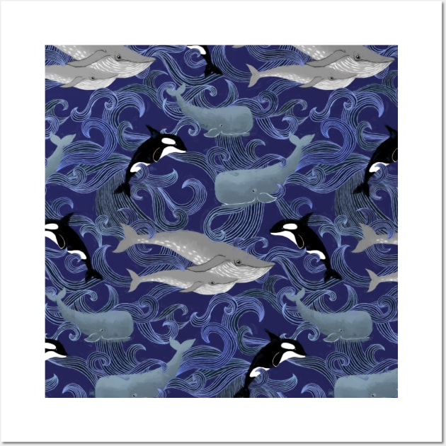 Beautiful Ocean Giants - purple Wall Art by micklyn